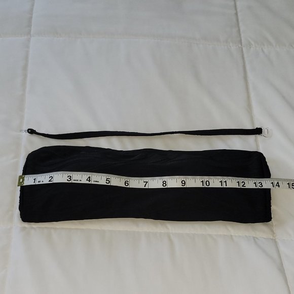 Black textured bandeau bikini top with removable strap. Sz: M - Picture 3 of 3